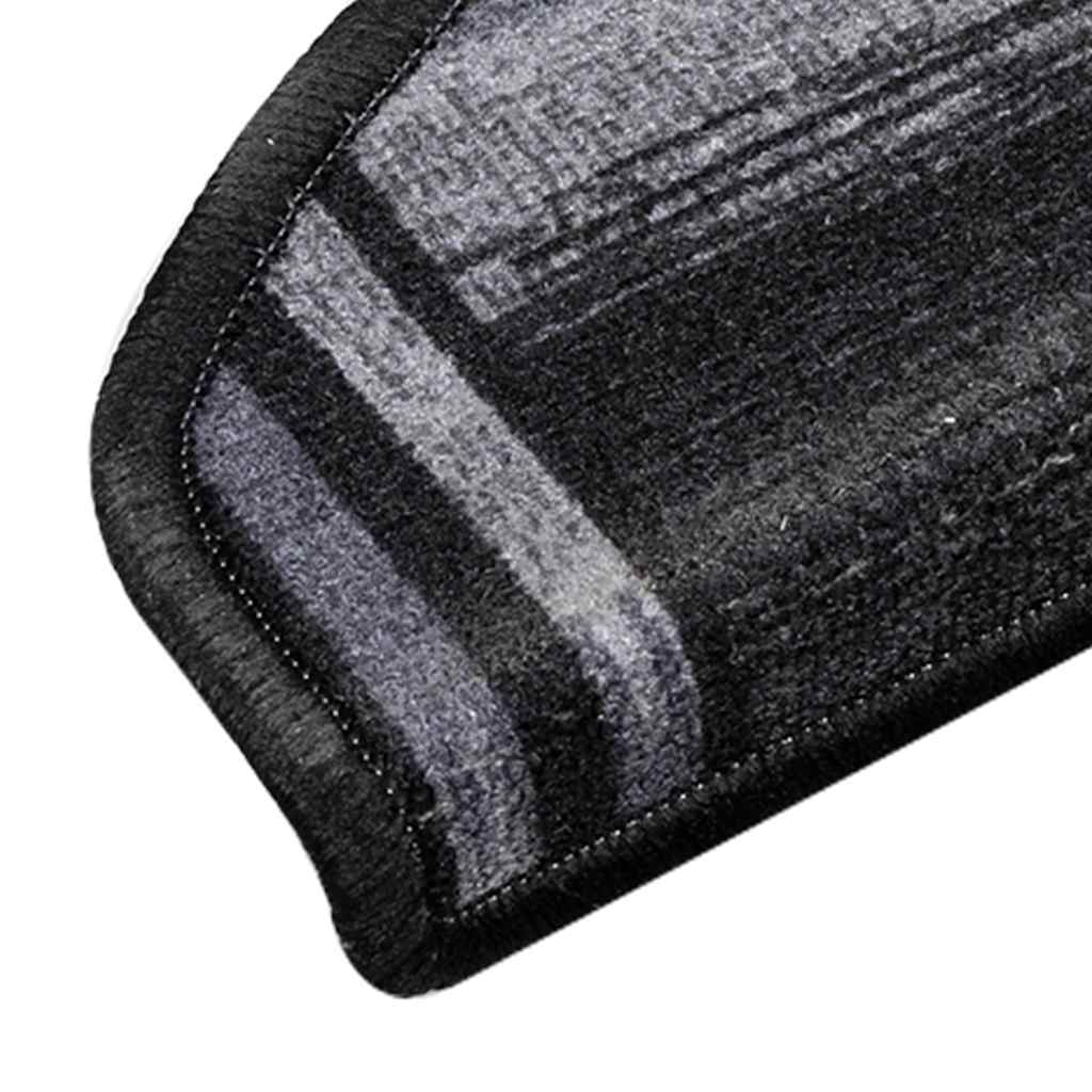 Tappetini per Scale Autoadesivi 10 pz 65x21x4 cm Nero e Grigio