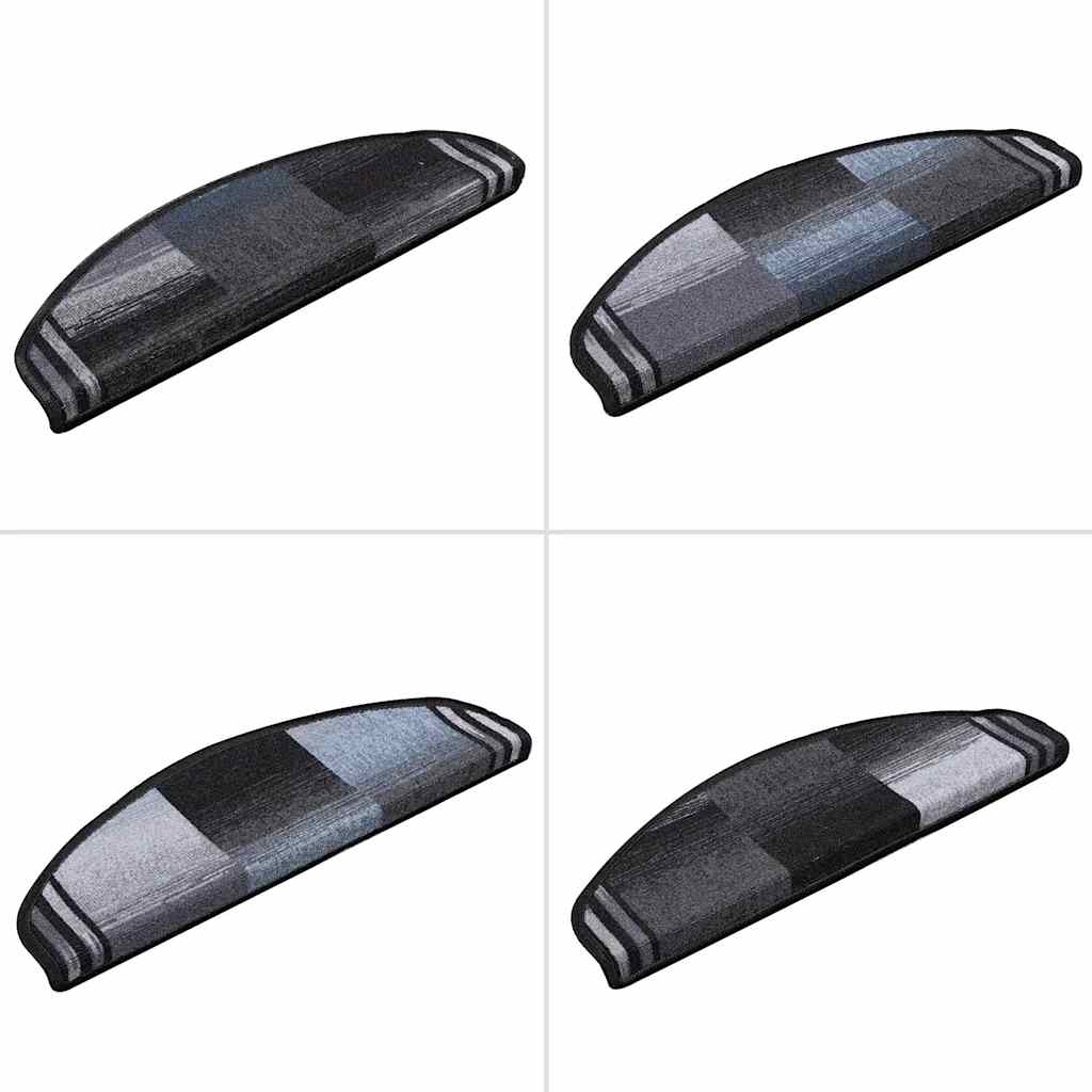 Tappetini per Scale Autoadesivi 10 pz 65x21x4 cm Nero e Grigio