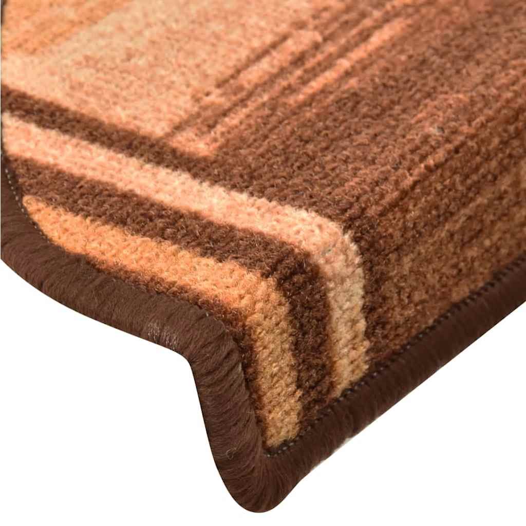 Tappetini per Scale Autoadesivi 10pz 65x21x4 cm Marroni