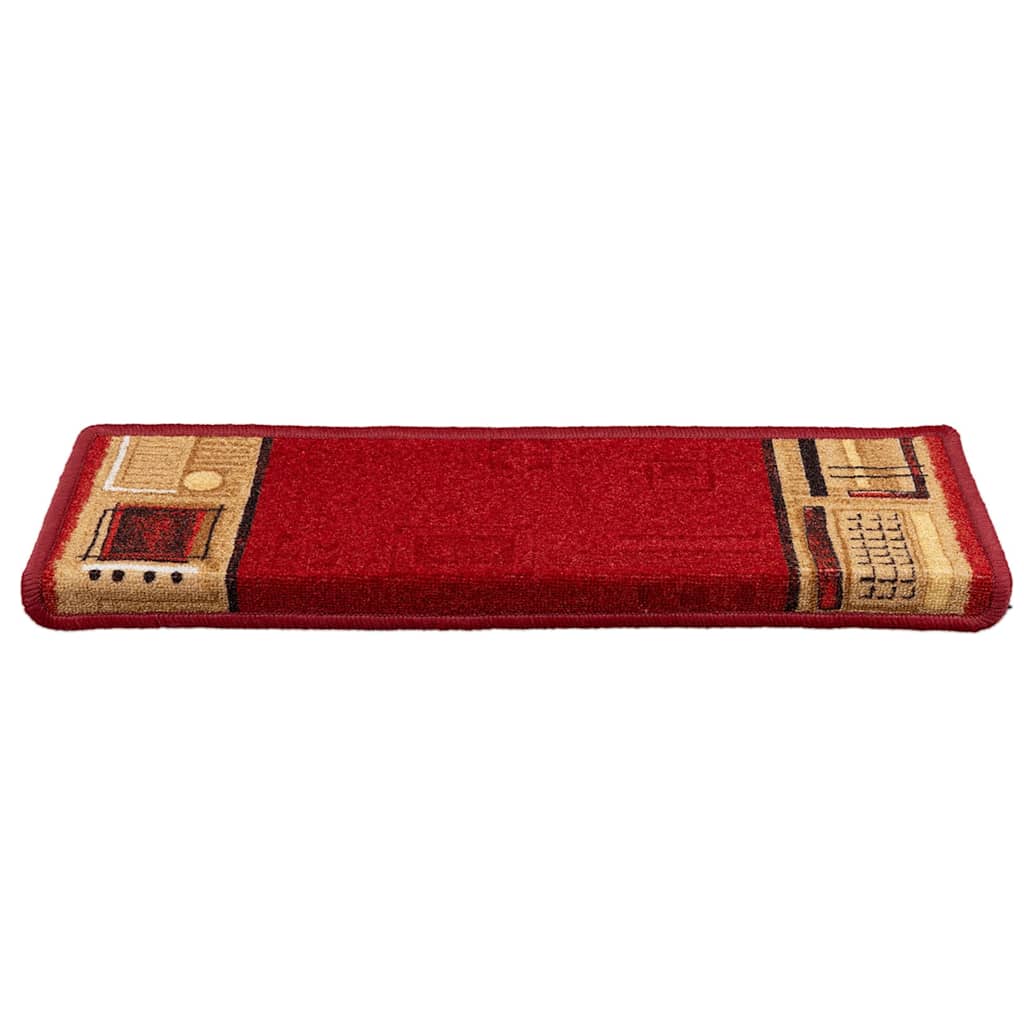 Tappetini per Scale Autoadesivi 5pz 65x21x4 cm Rossi