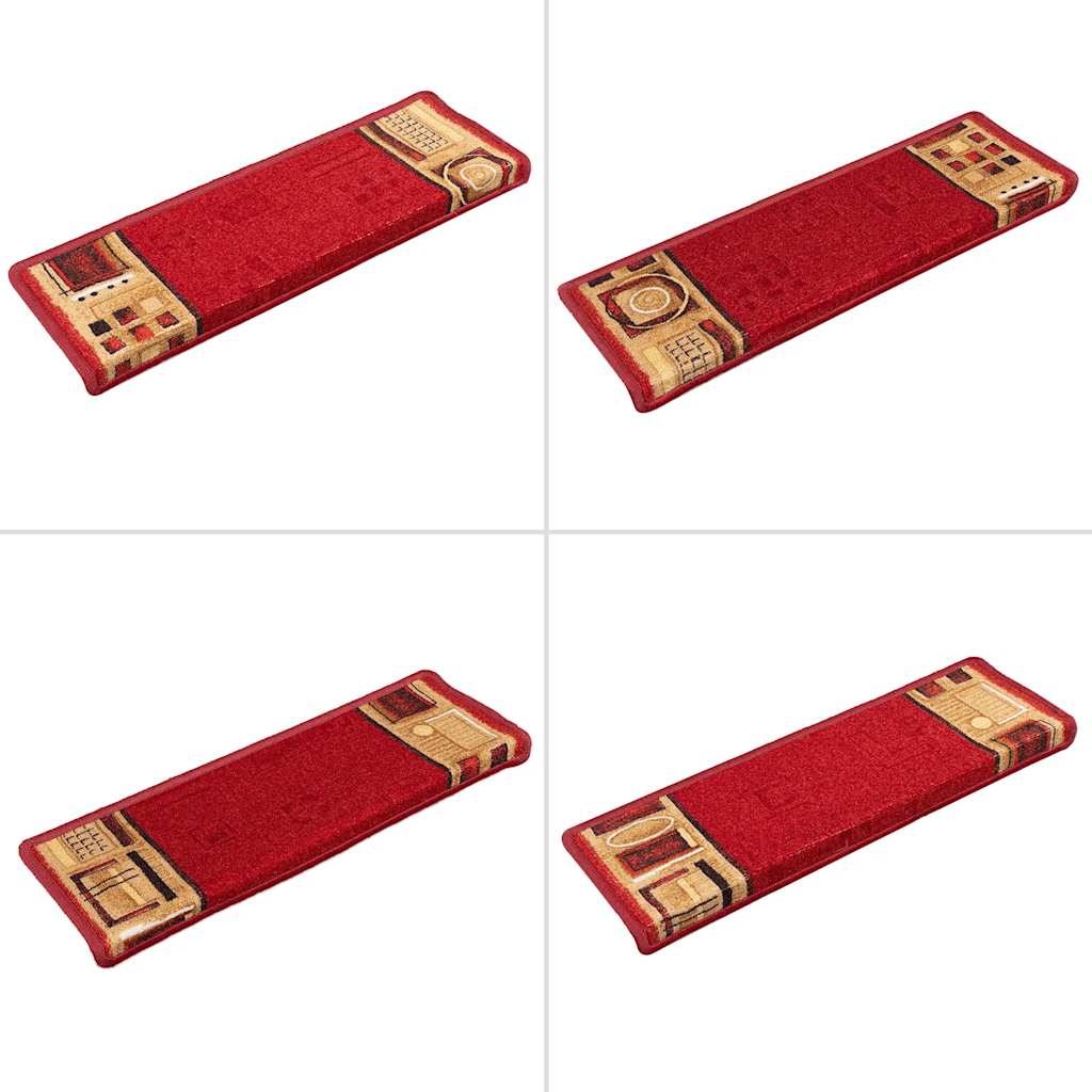 Tappetini per Scale Autoadesivi 5pz 65x21x4 cm Rossi