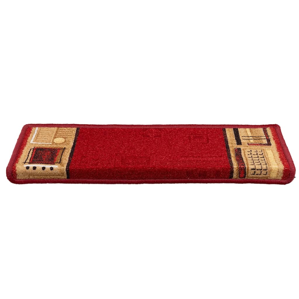 Tappetini per Scale Autoadesivi 10 pz 65x21x4 cm Rossi