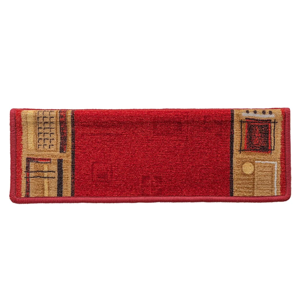 Tappetini per Scale Autoadesivi 10 pz 65x21x4 cm Rossi