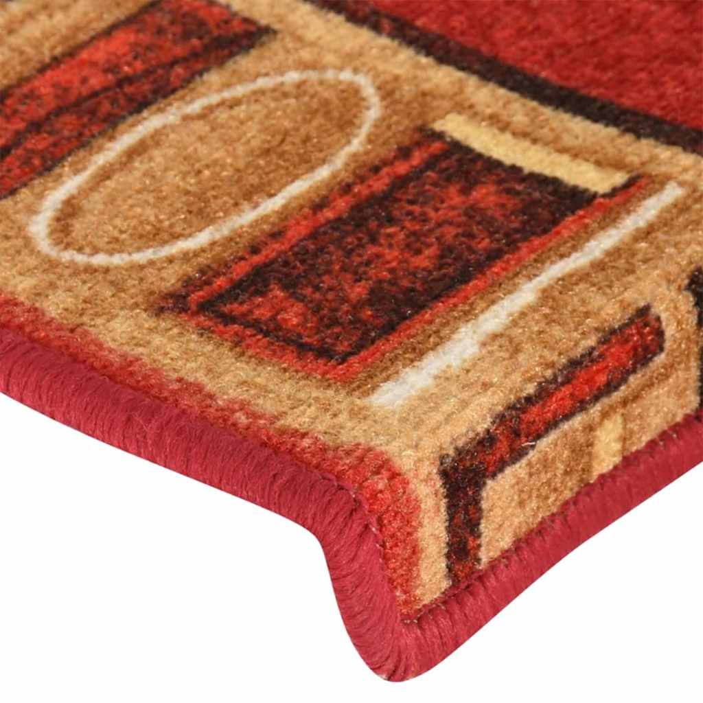 Tappetini per Scale Autoadesivi 10 pz 65x21x4 cm Rossi