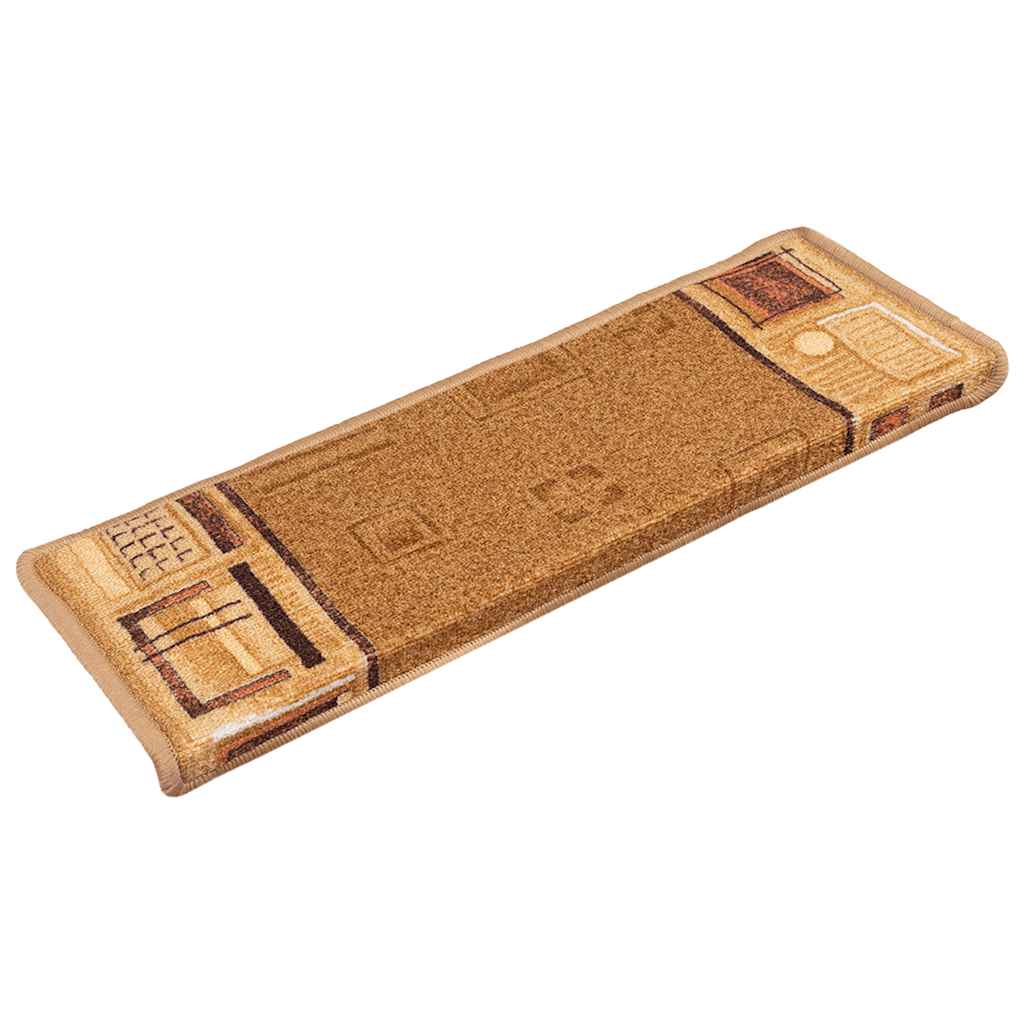 Tappetini per Scale Autoadesivi 5 pz 65x21x4 cm Beige