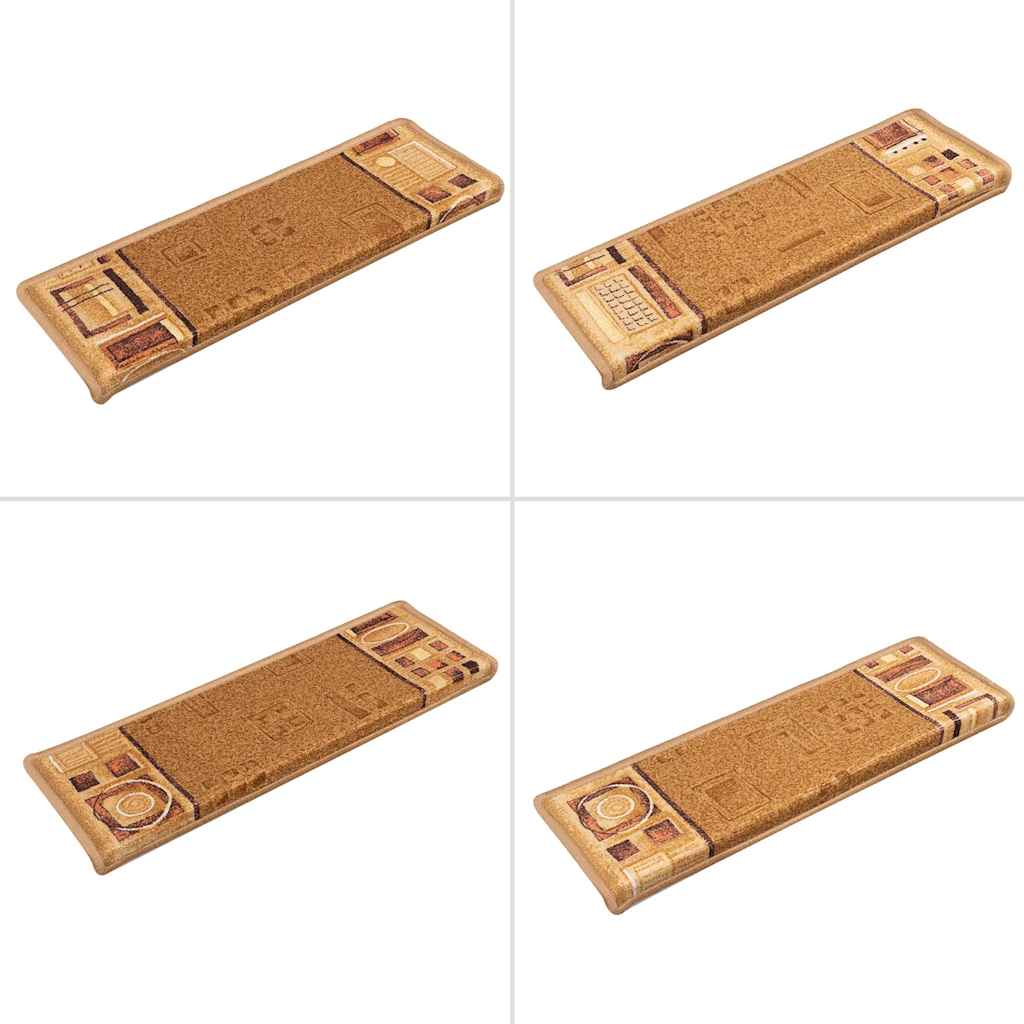 Tappetini per Scale Autoadesivi 5 pz 65x21x4 cm Beige