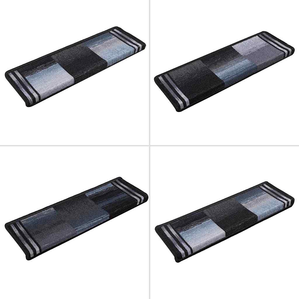 Tappetini per Scale Autoadesivi 5 pz 65x21x4 cm Nero e Grigio