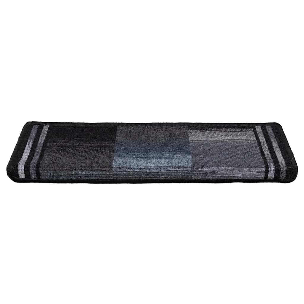 Tappetini per Scale Autoadesivi 10 pz 65x21x4 cm Nero e Grigio