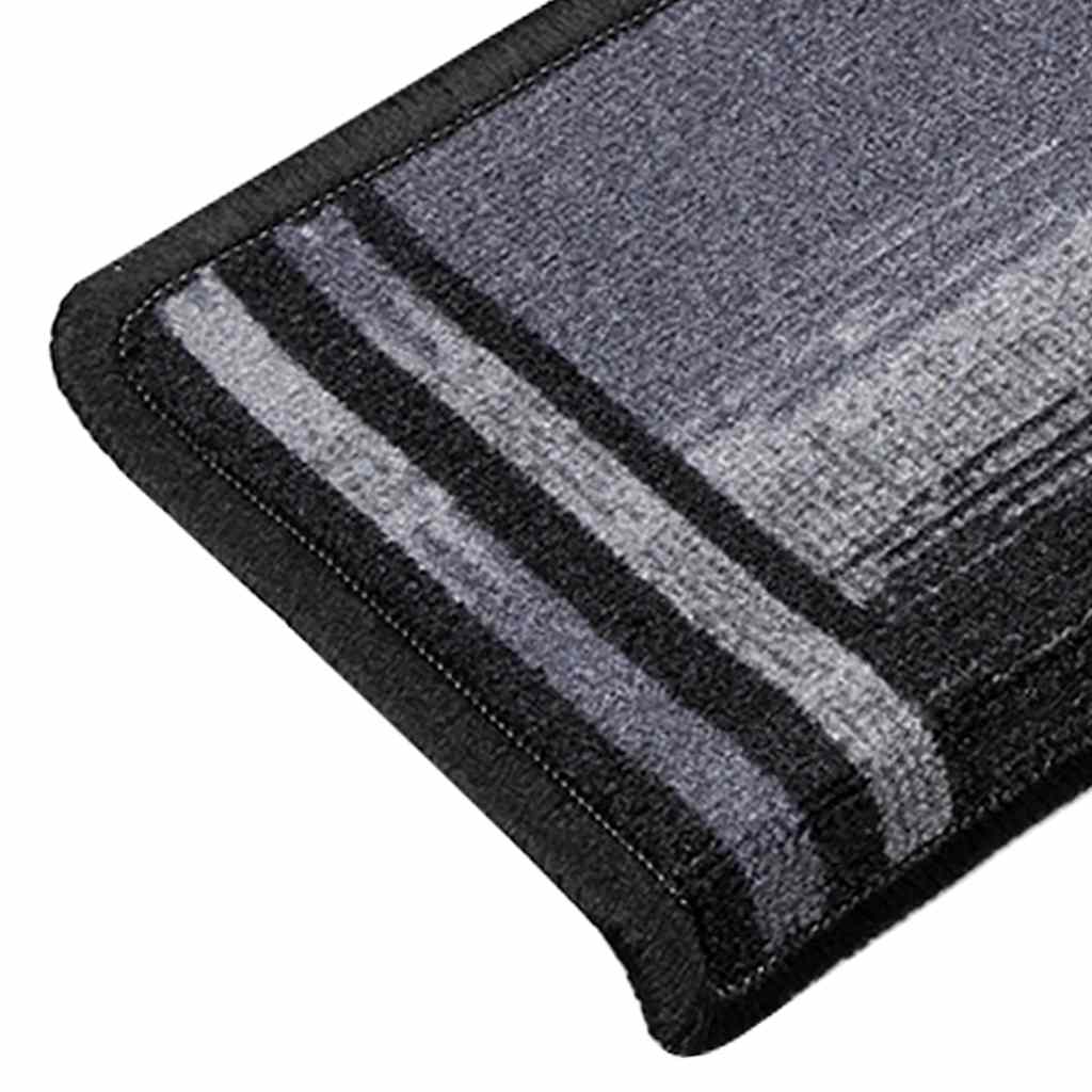 Tappetini per Scale Autoadesivi 10 pz 65x21x4 cm Nero e Grigio