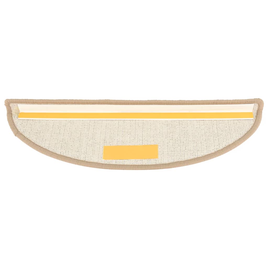 Tappetini per scale 15 pz 56x17x3 cm Marrone Semicircolari