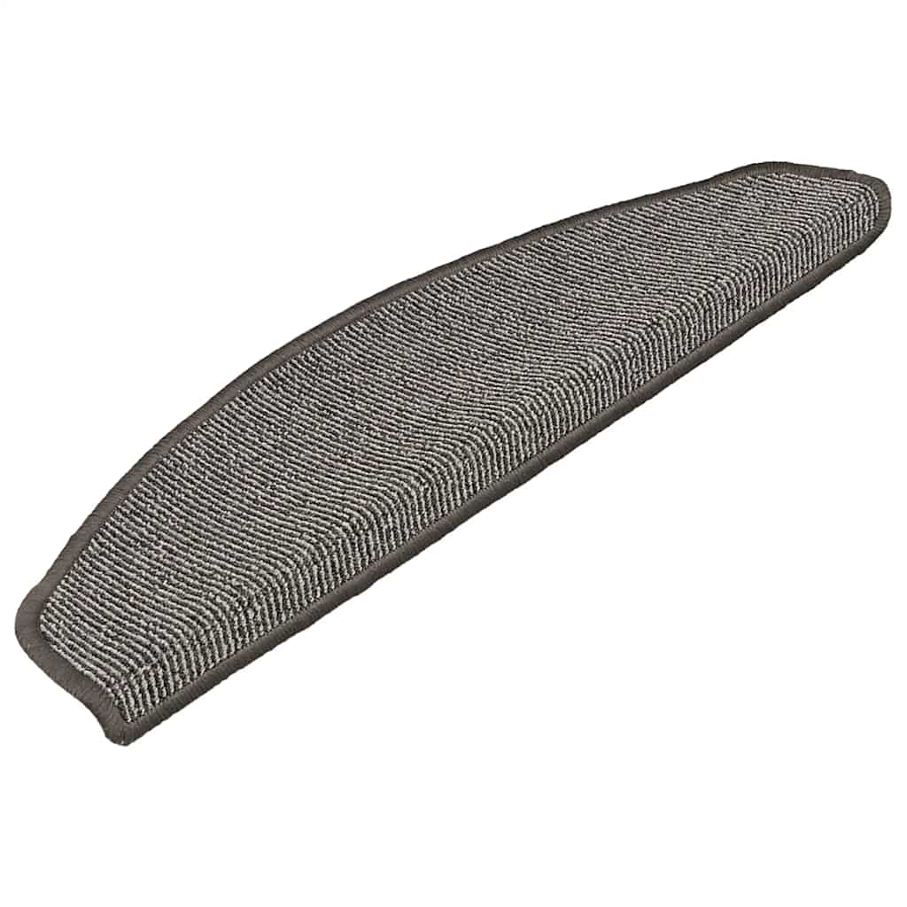 Tappetini per scale 15 pz 65x21x4 cm Grigio Semicircolari Grandi