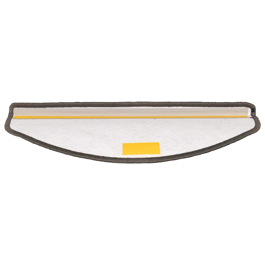Tappetini per scale 15 pz 65x21x4 cm Grigio Semicircolari Grandi