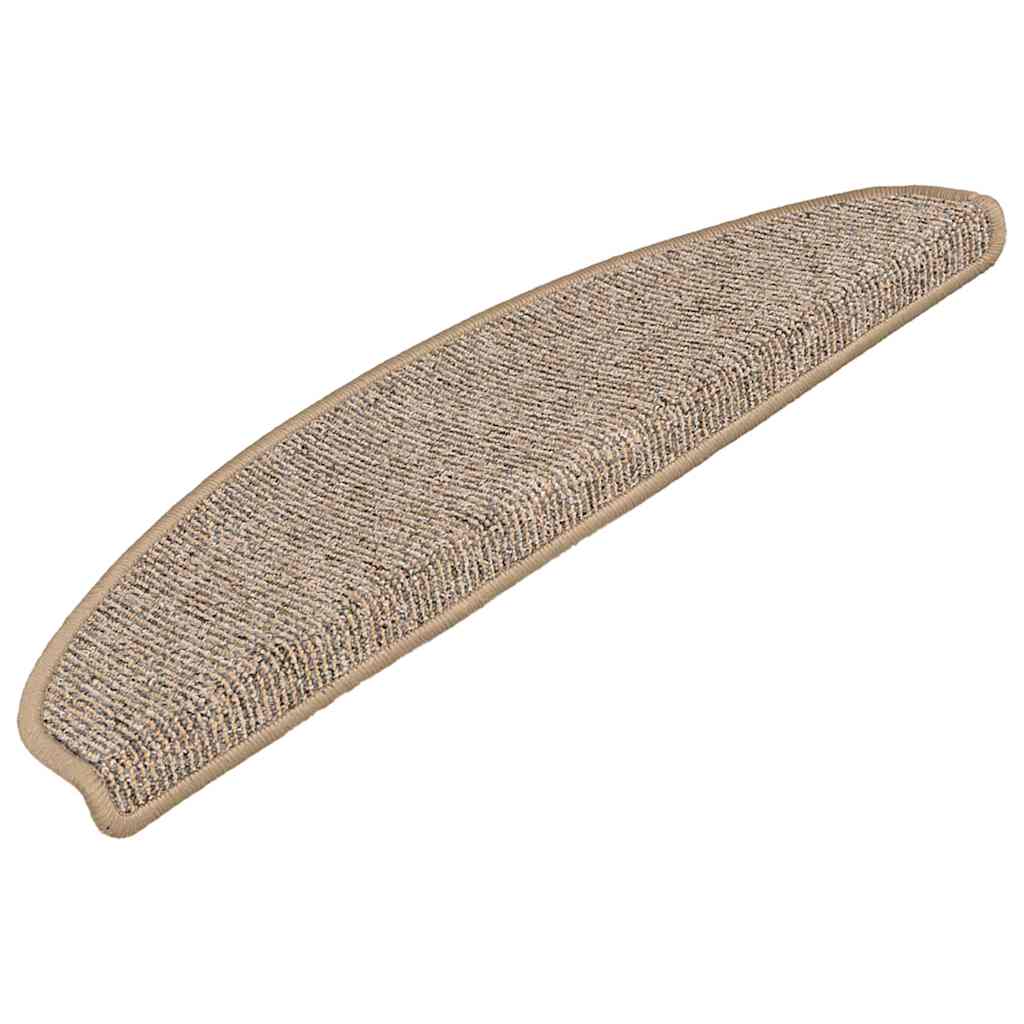 Tappetini per scale 15 pz 65x21x4 cm Marrone Semicircolari Grandi
