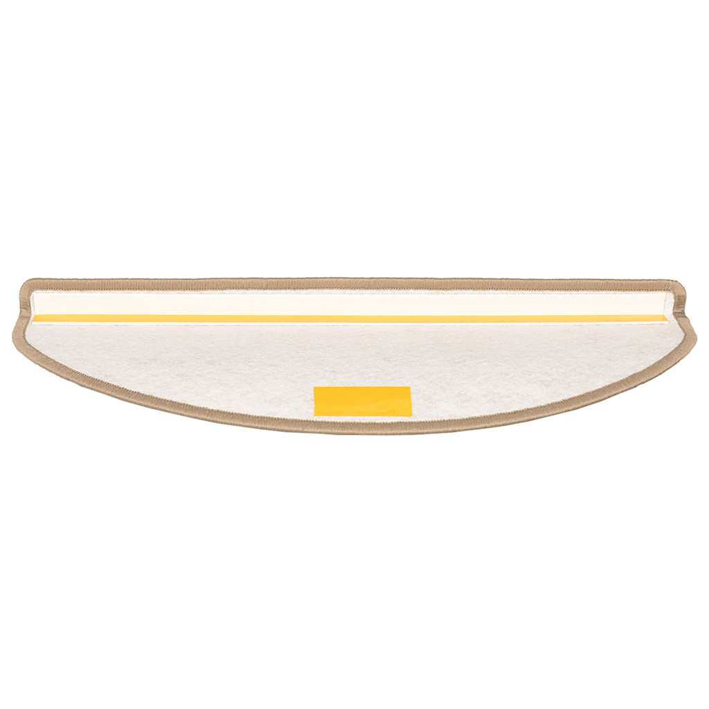 Tappetini per scale 15 pz 65x21x4 cm Marrone Semicircolari Grandi