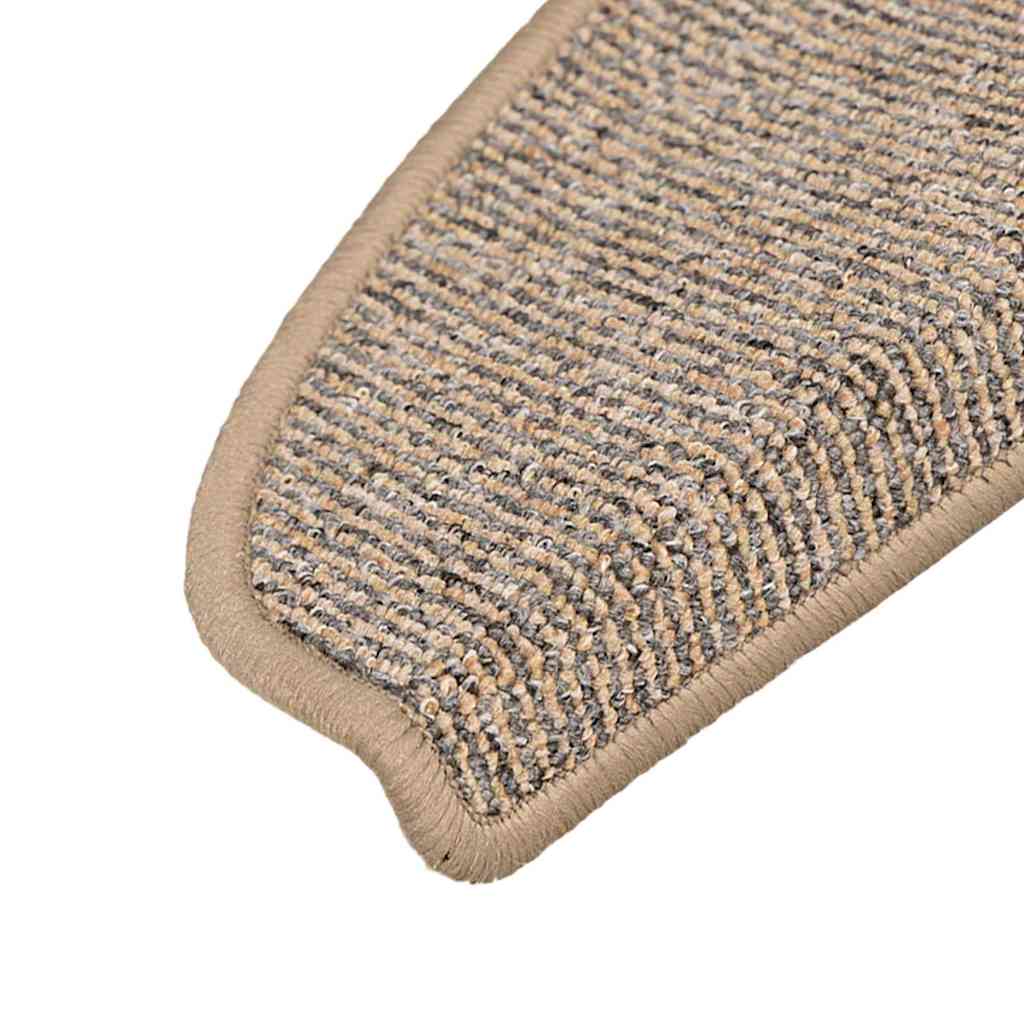 Tappetini per scale 15 pz 65x21x4 cm Marrone Semicircolari Grandi