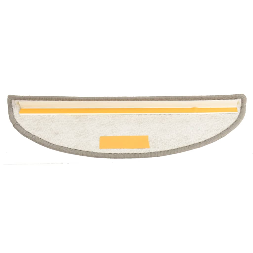Tappetini per Scale 15 pz Grigio Chiaro 56x17x3 cm
