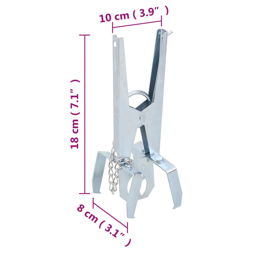 Trappole per Talpe 4 pz Argento Acciaio Zincato