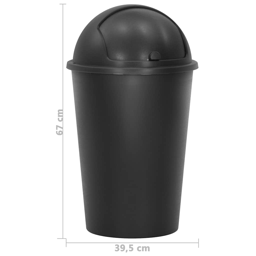 Pattumiera Singola Nera 50 L