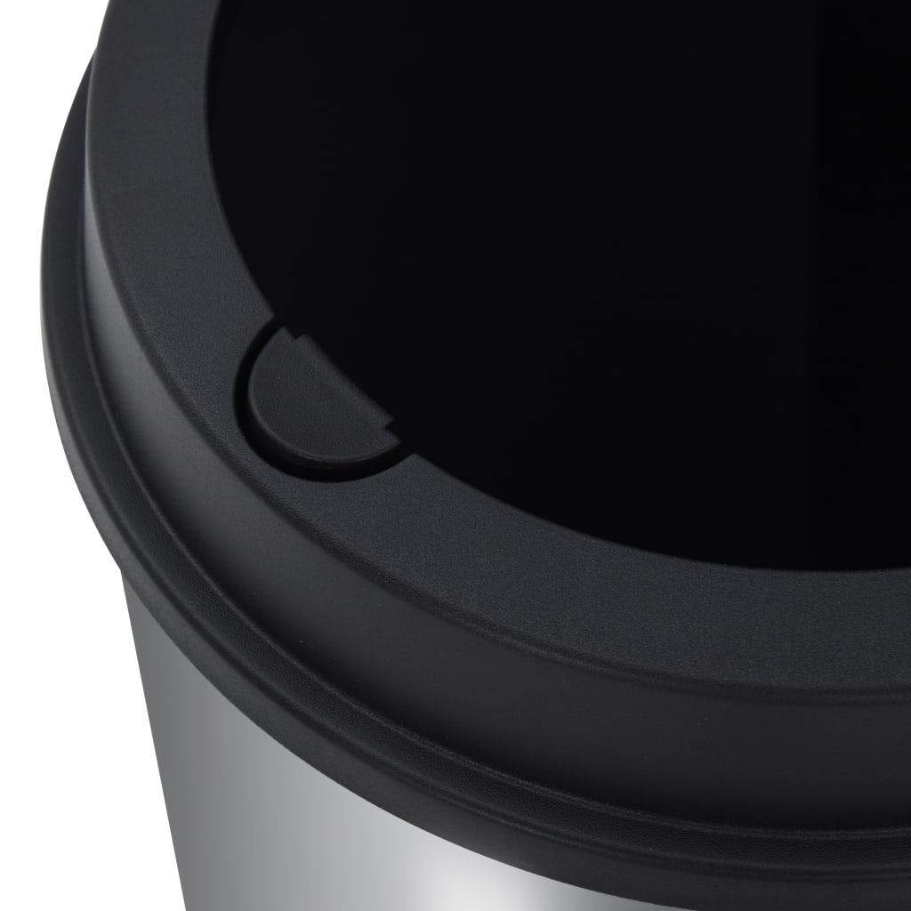 Pattumiera Doppia Argento e Nera 50 L