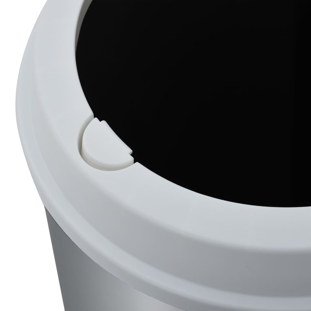 Pattumiera Doppia Argento e Bianca 50 L