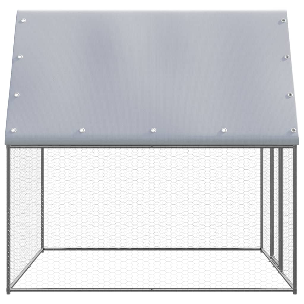 Gabbia per Polli da Esterno 2x2x2 m in Acciaio Zincato