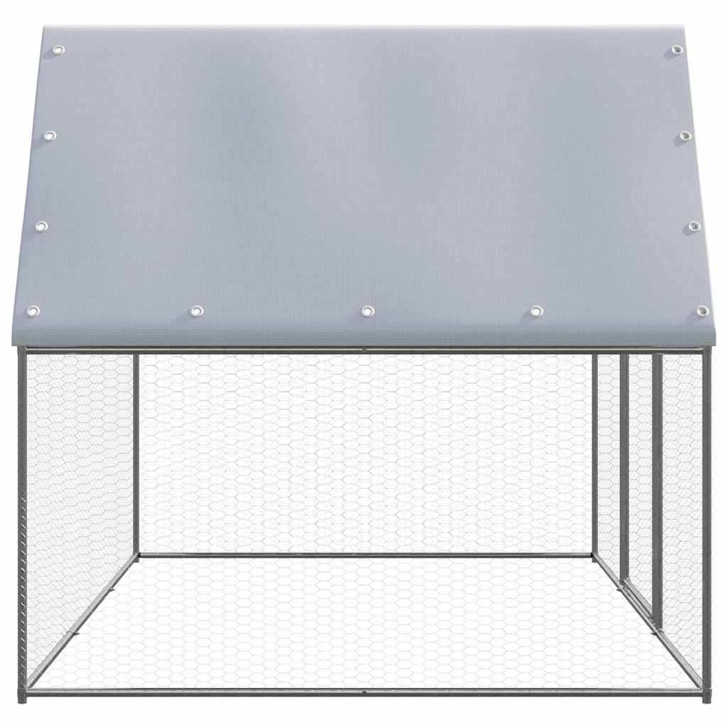 Gabbia per Polli da Esterno 3x2x2 m in Acciaio Zincato