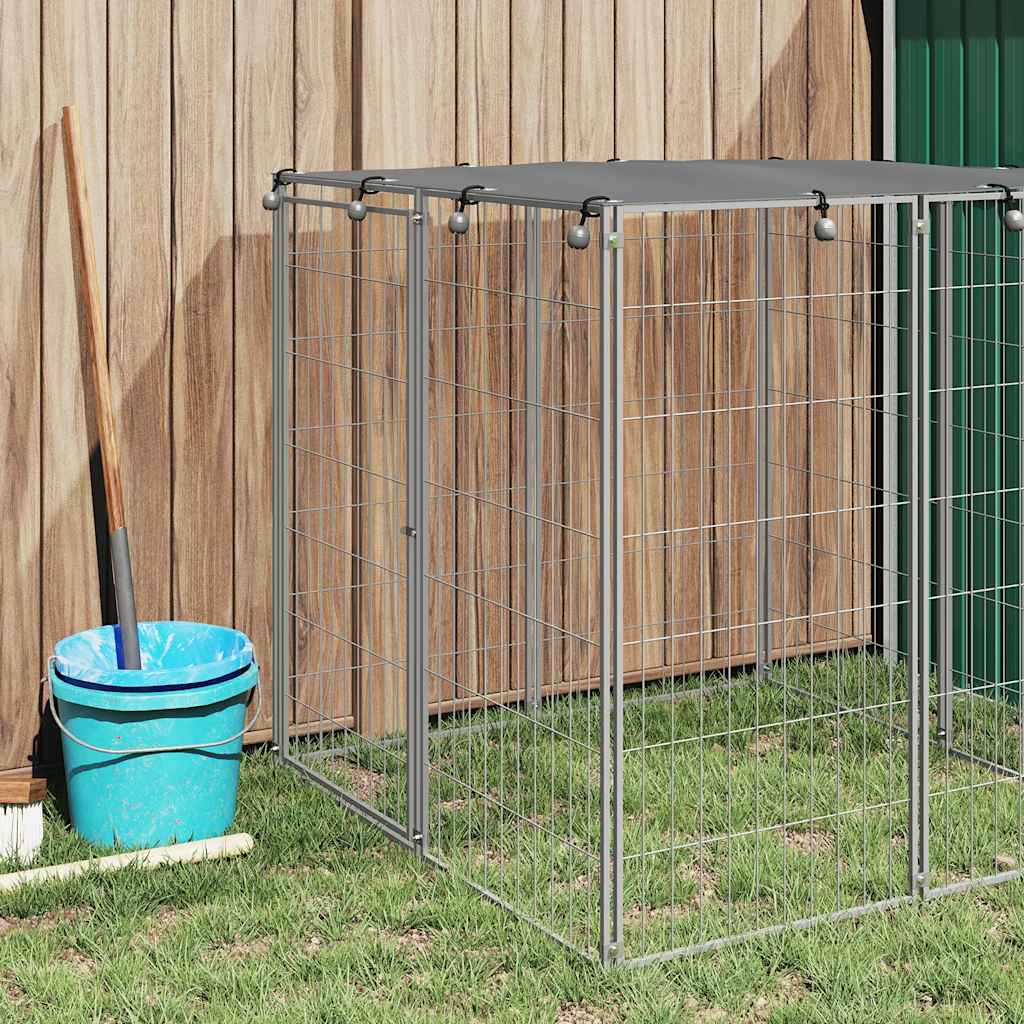 Cuccia per Cani Argento 110x110x110 cm in Acciaio