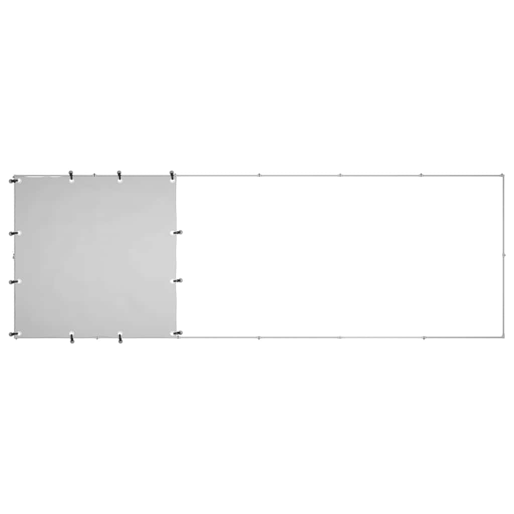 Gabbia per Cani Argento 330x110x110 cm in Acciaio