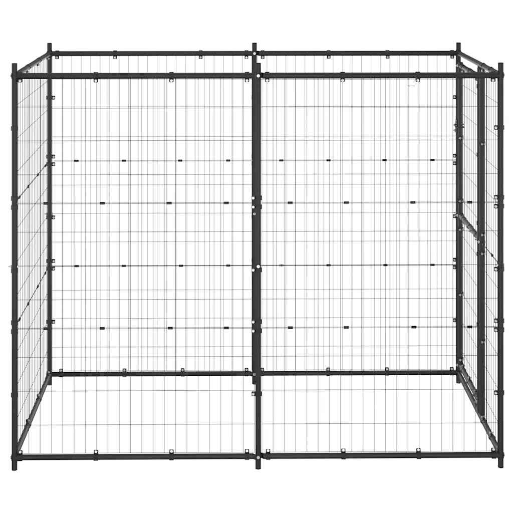 Gabbia per Cani da Esterno in Acciaio 110x220x180 cm