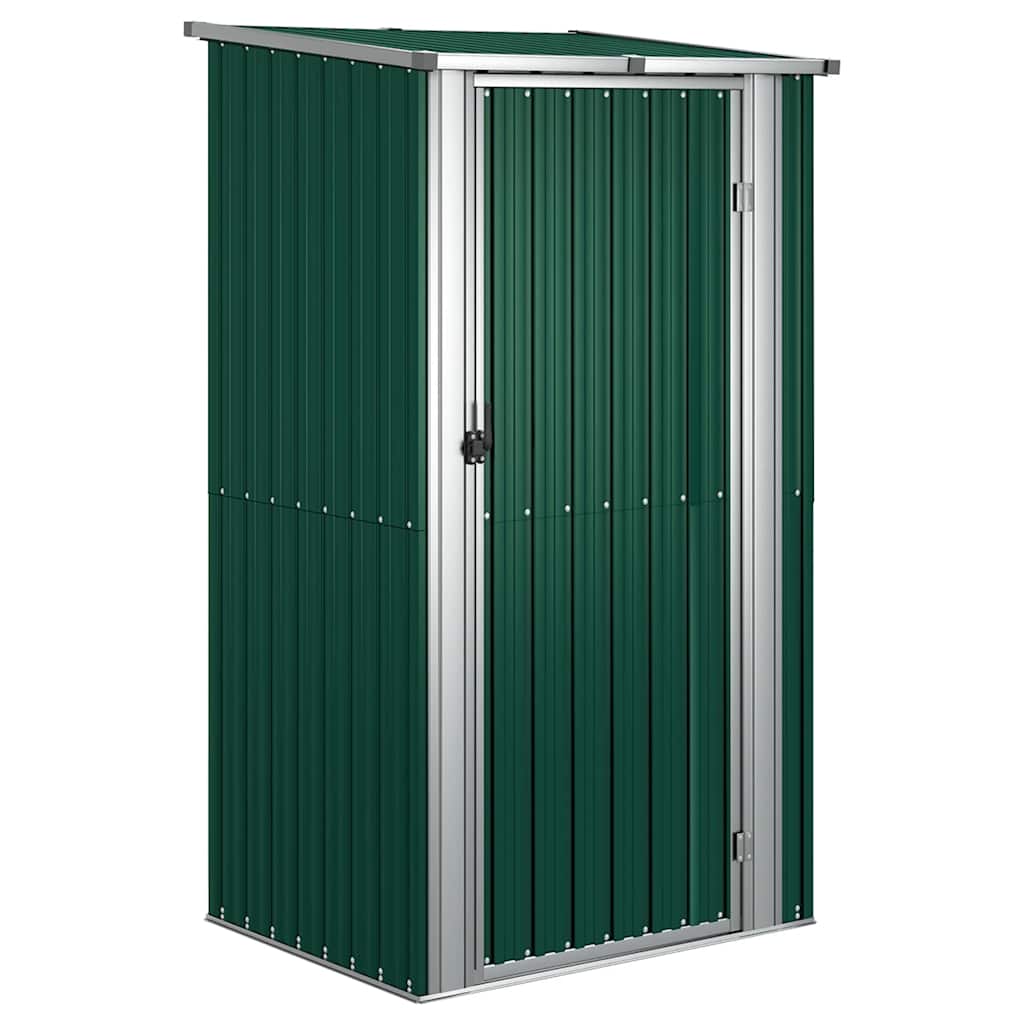 Casetta da giardino verde 118,5x97x209,5 cm in acciaio zincato