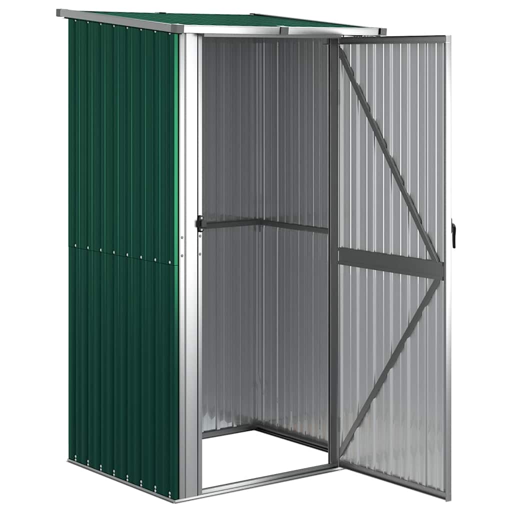 Casetta da giardino verde 118,5x97x209,5 cm in acciaio zincato