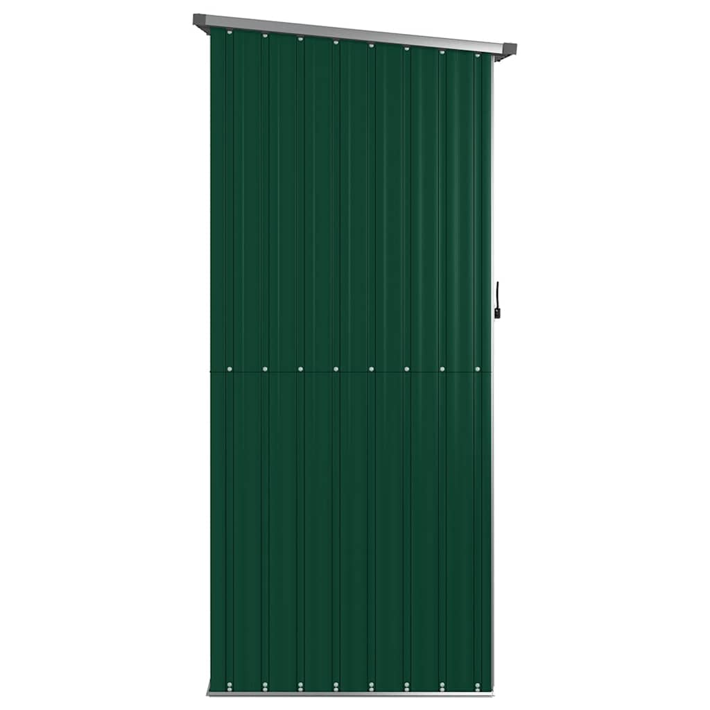 Casetta da giardino verde 118,5x97x209,5 cm in acciaio zincato