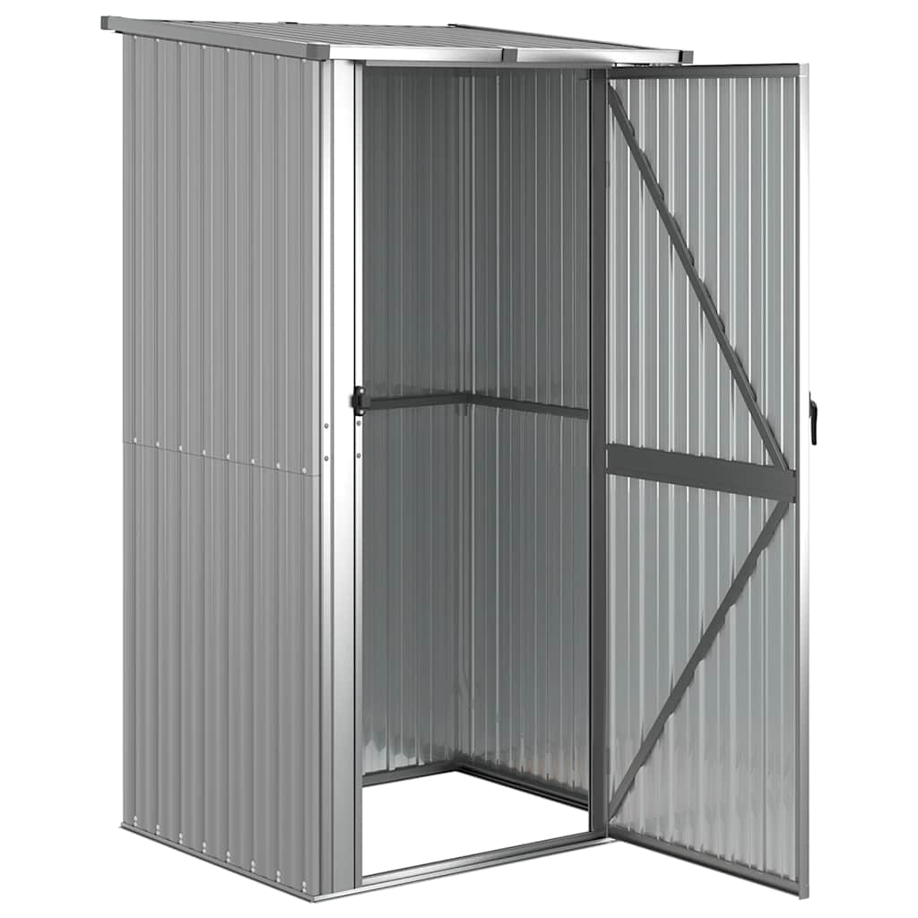 Capanno da Giardino Grigio 118,5x97x209,5 cm in Acciaio Zincato