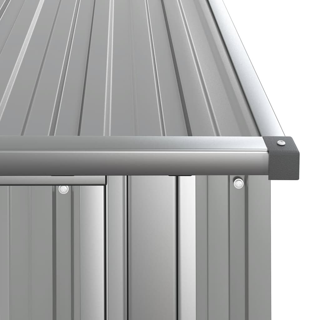 Capanno da Giardino Grigio 118,5x97x209,5 cm in Acciaio Zincato
