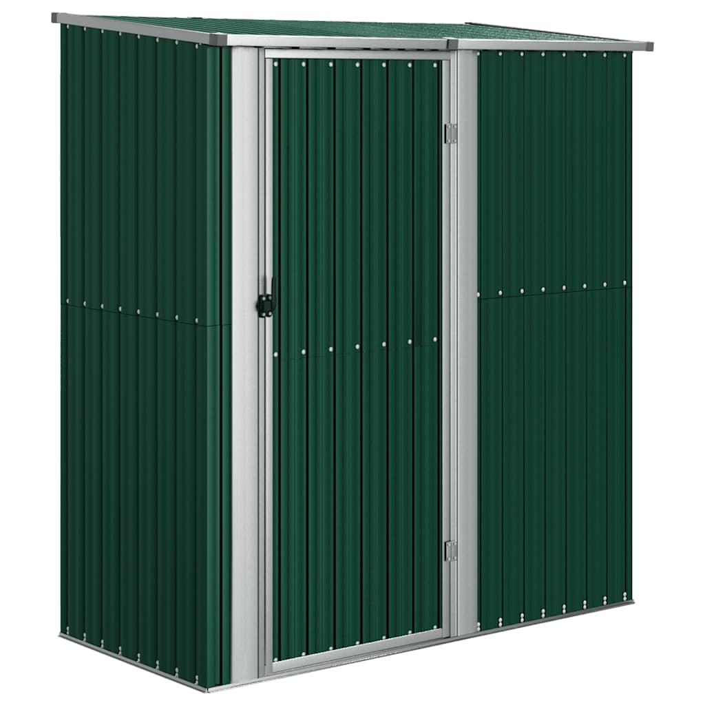Casetta da giardino verde 180,5x97x209,5 cm in acciaio zincato