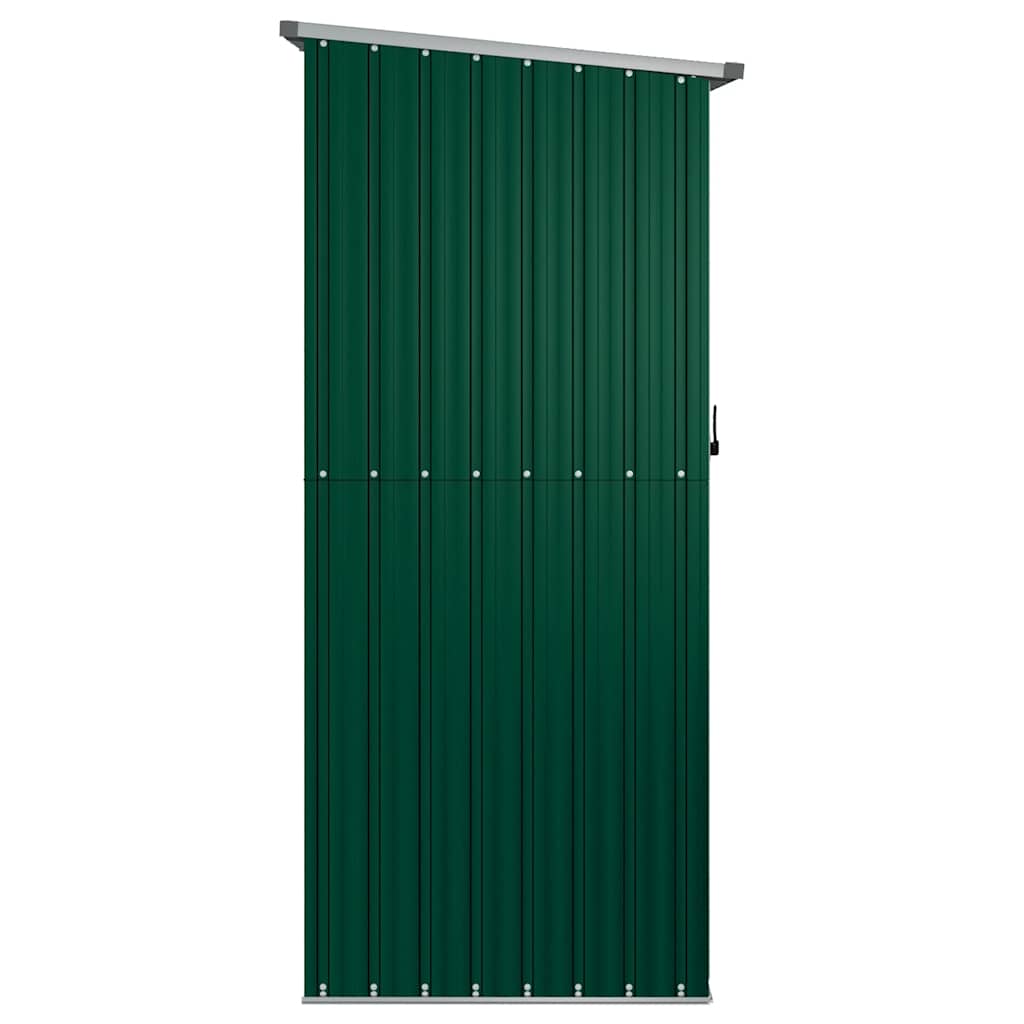 Casetta da giardino verde 180,5x97x209,5 cm in acciaio zincato