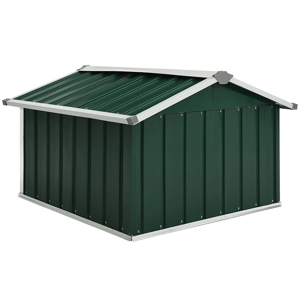 Capanno per Robot Tosaerba 92x97x63 cm Acciaio Zincato Verde