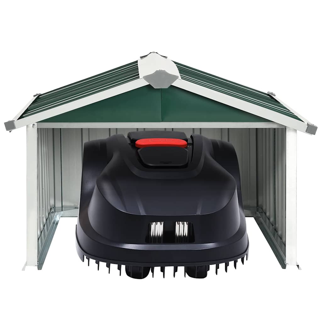 Capanno per Robot Tosaerba 92x97x63 cm Acciaio Zincato Verde