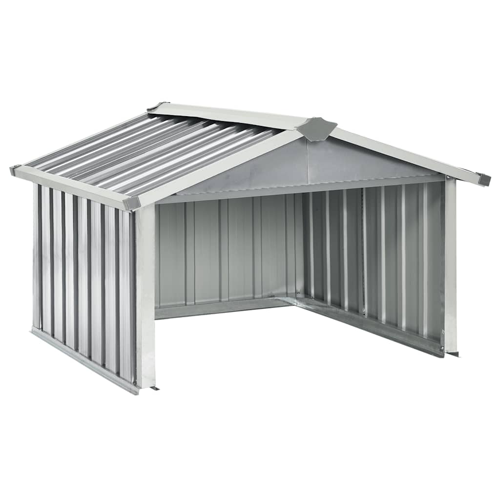Capanno per Robot Tosaerba 92x97x63 cm Acciaio Zincato Grigio