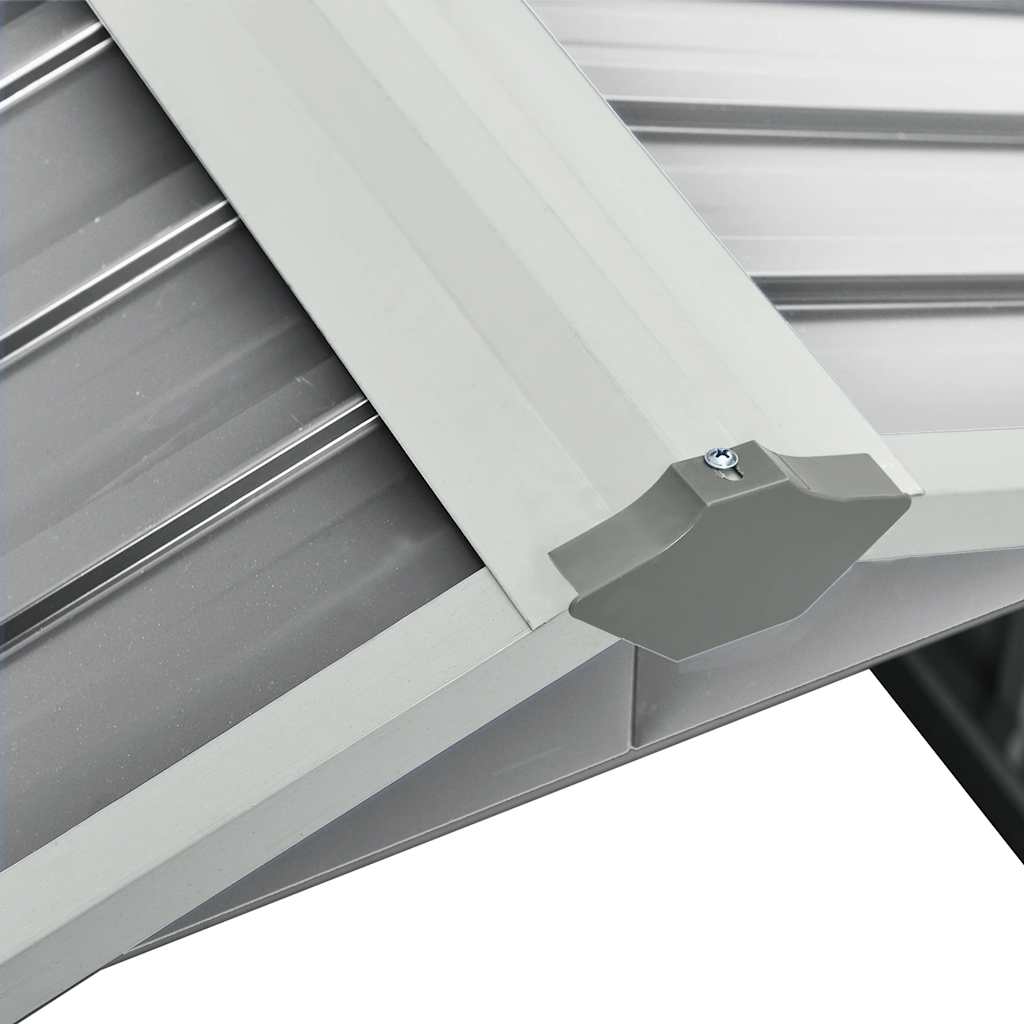Capanno per Robot Tosaerba 92x97x63 cm Acciaio Zincato Grigio