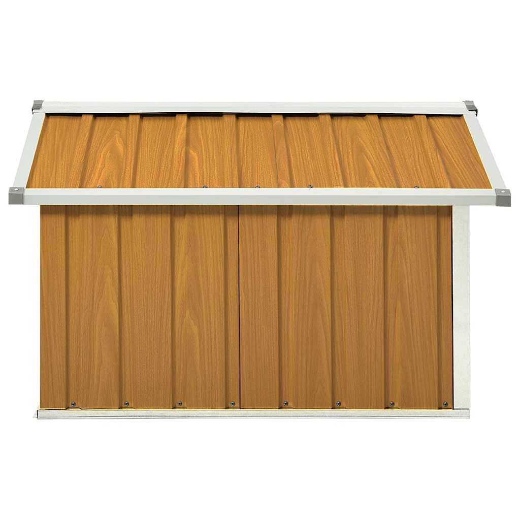 Capanno per Robot Tosaerba 92x97x63 cm Acciaio Zincato Marrone