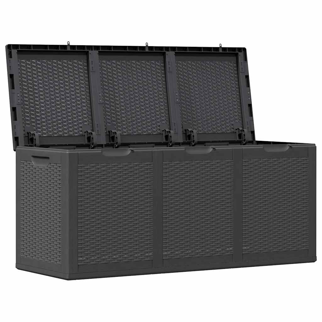 Baule da Giardino 270 L Nero in Rattan PP