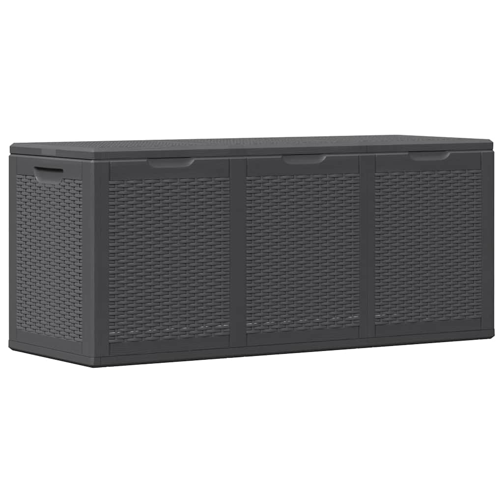 Baule da Giardino 270 L Nero in Rattan PP