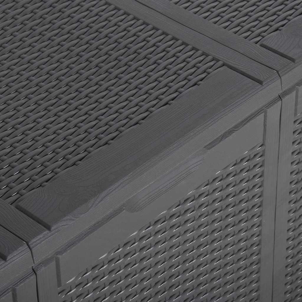Baule da Giardino 270 L Nero in Rattan PP