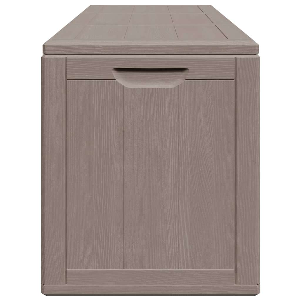 Baule da Giardino 270 L Marrone Aspetto legno in PP