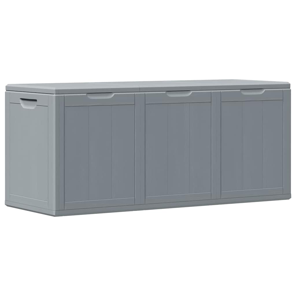 Baule da Giardino 270 L Grigio Aspetto legno in PP