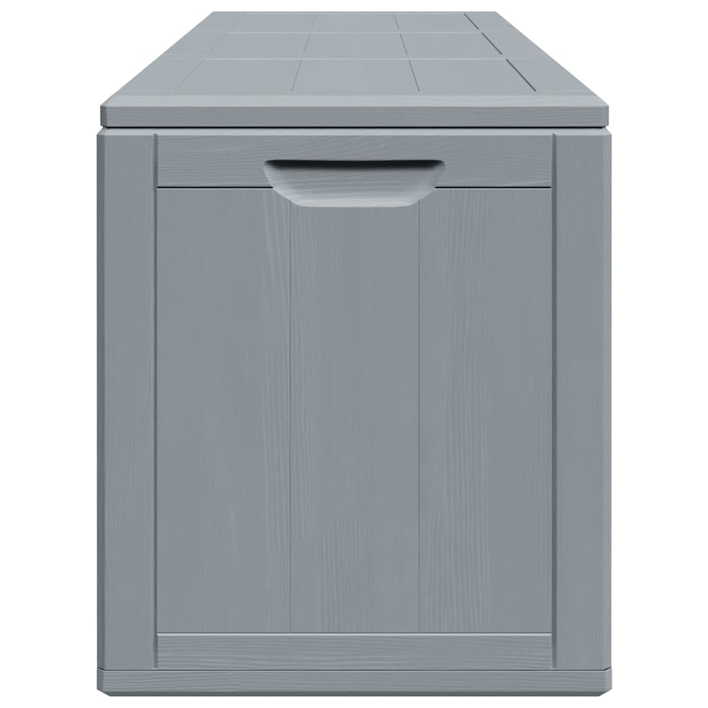 Baule da Giardino 270 L Grigio Aspetto legno in PP