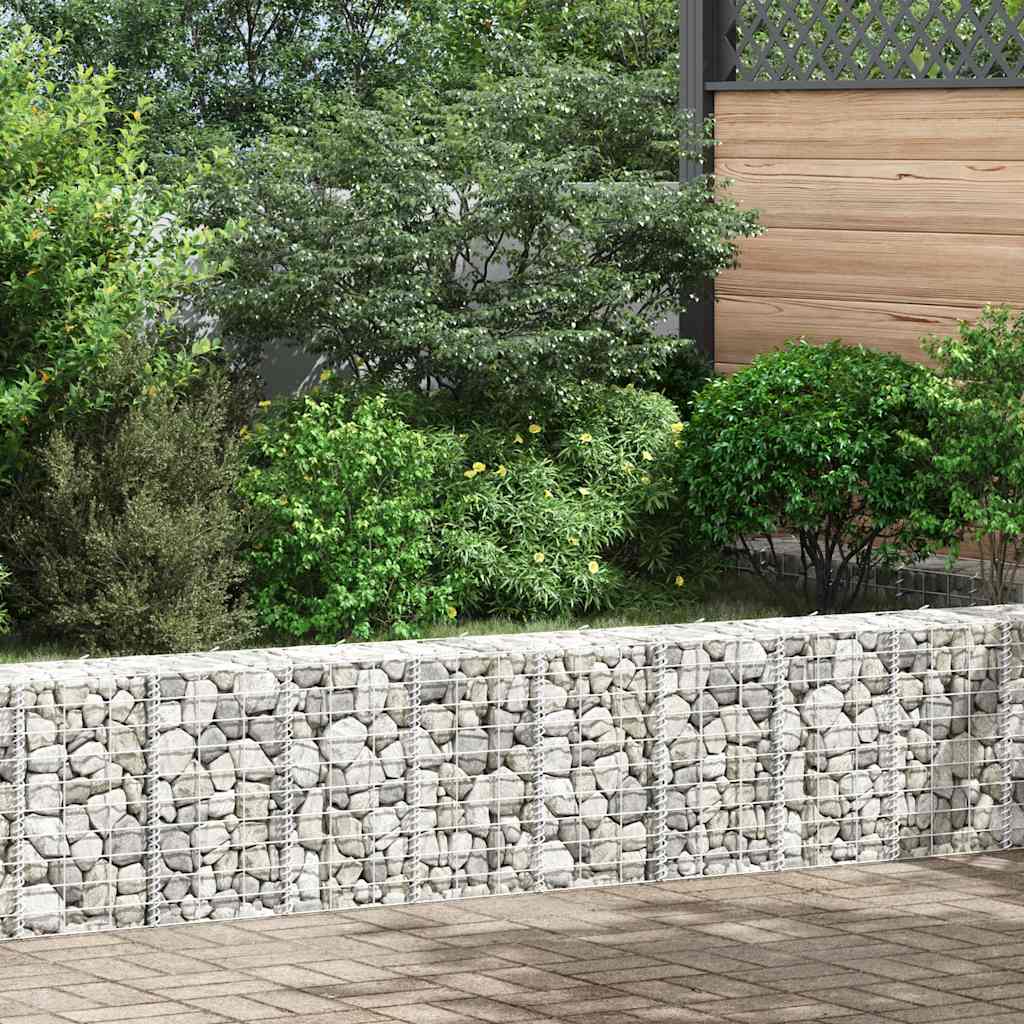 Fioriere Rialzate a Gabbione 3 pz 30x30x50 cm in Ferro