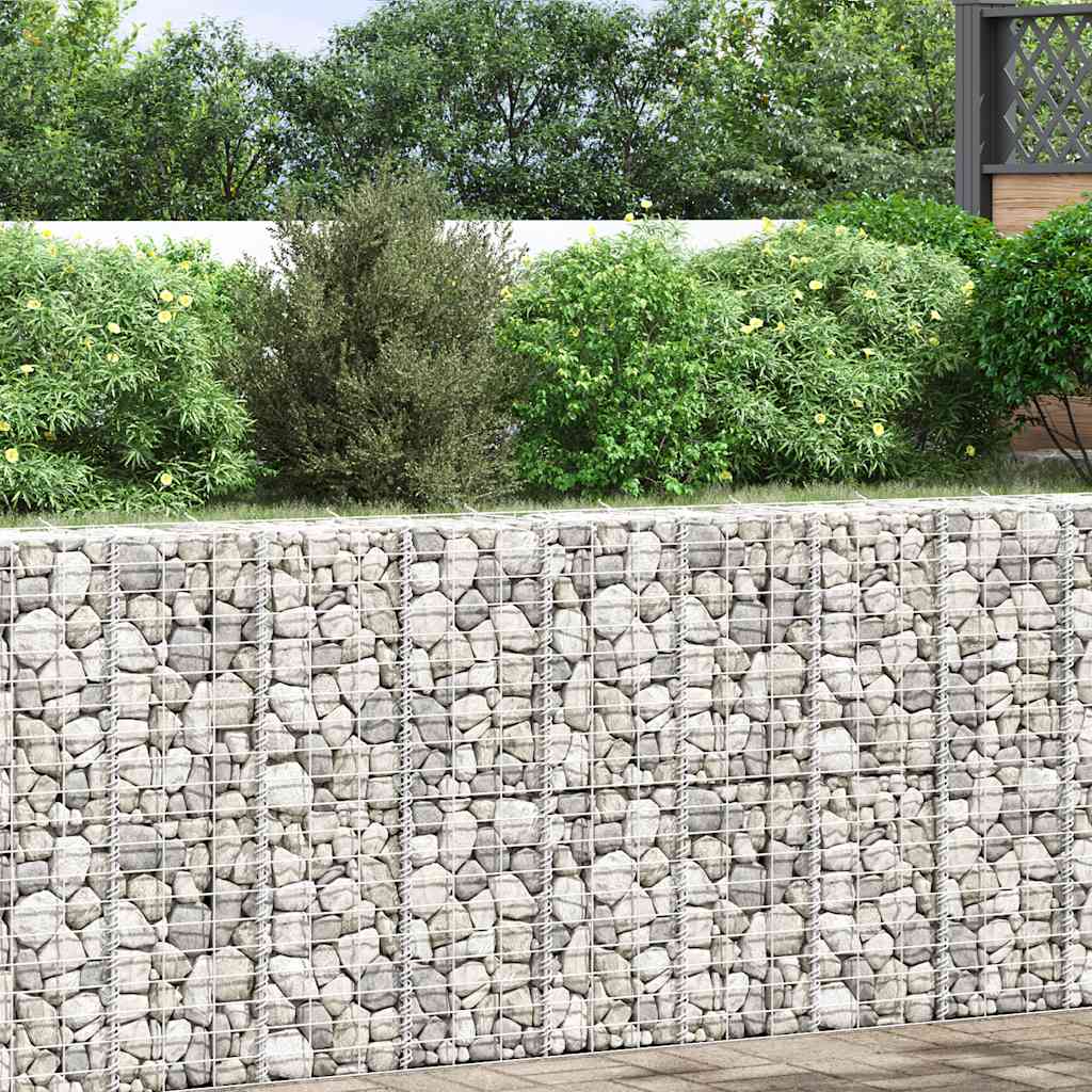 Fioriere Rialzate a Gabbione 3 pz 30x30x100 cm in Ferro
