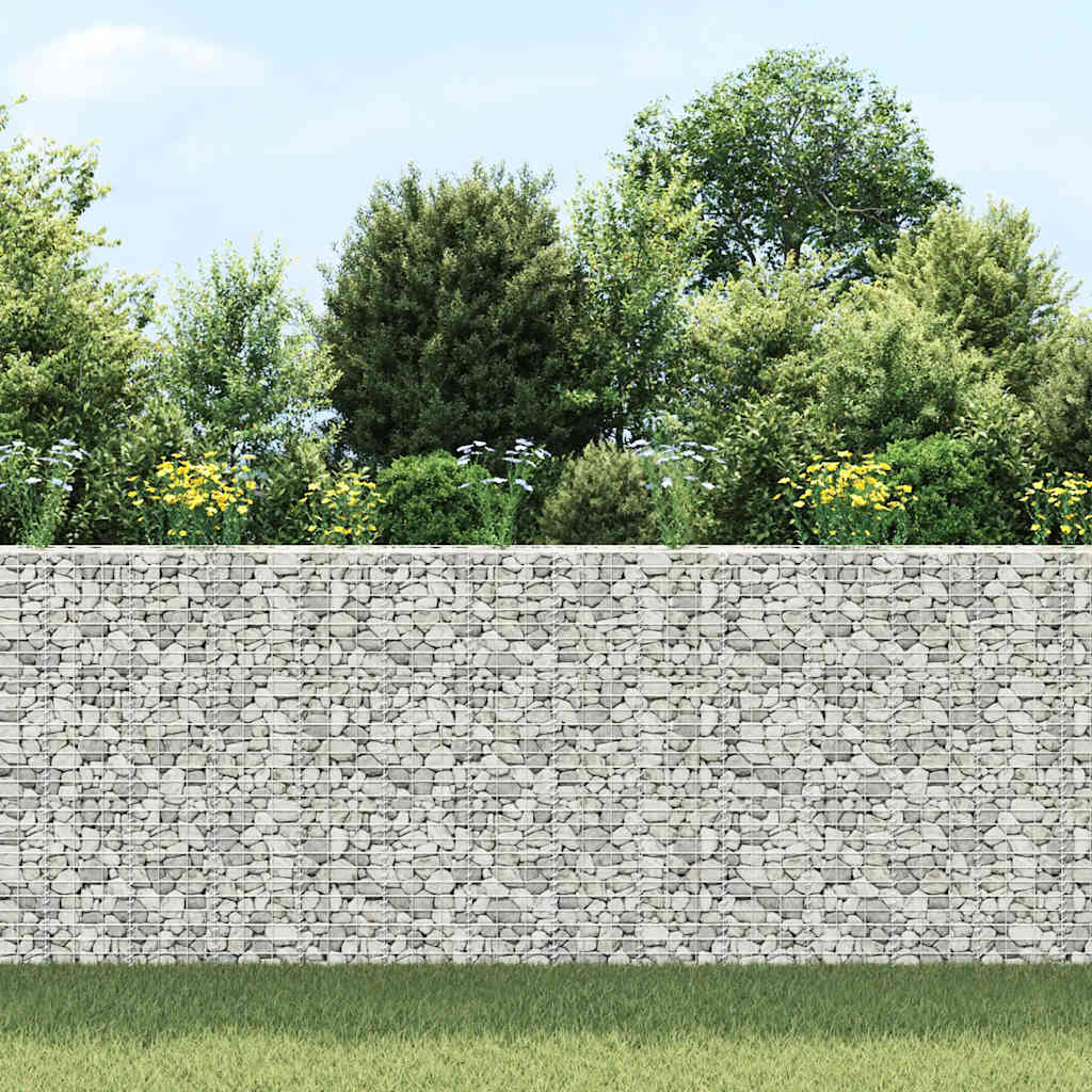 Fioriere Rialzate a Gabbione 3 pz 30x30x150 cm in Ferro